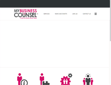 Tablet Screenshot of mybusinesscounsel.com